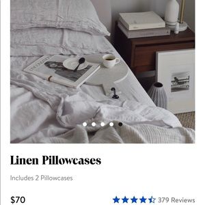 Brooklinen Linen King pillowcase set in haze